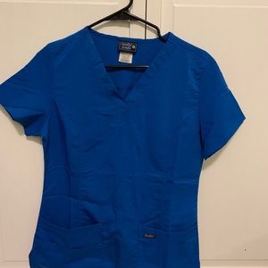Sanibel blue scrub top